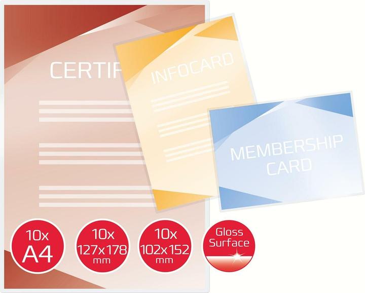 Actual product image GBC Foil pouches ED23125 MixPack for photos 30 pcs. (A4, 30 pcs., 125 µm)