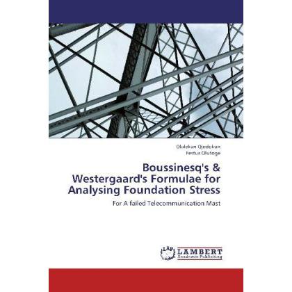 Boussinesq's & Westergaard's Formulae for Analysing Foundation Stress, Fachbücher von Festus Olutoge, Olalekan Ojedokun