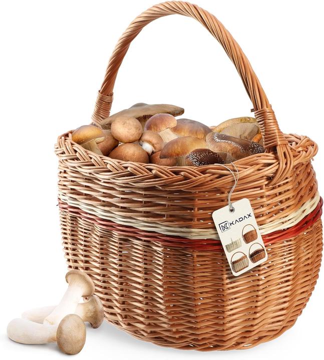 Image du produit Kadax Weidenkorb mit Henkelgriff für Pilze und Einkäufe