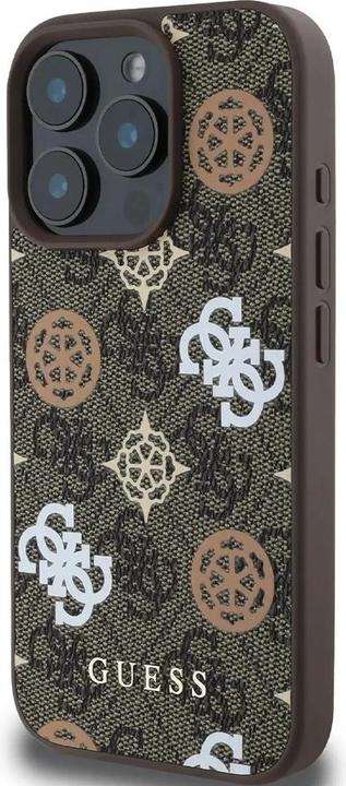 Actual product image Guess PU 4G Design Hard Case With Peony (Apple iPhone 16 Pro)
