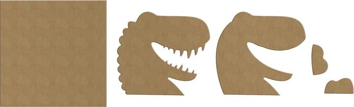 Immagine prodotto Aladine Quadro in legno 3D per dipingere i dinosauri