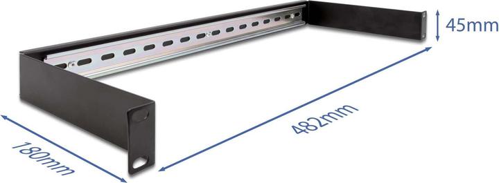 Immagine prodotto Delock 48.30cm (19") Pannello guida superiore 1 U nero