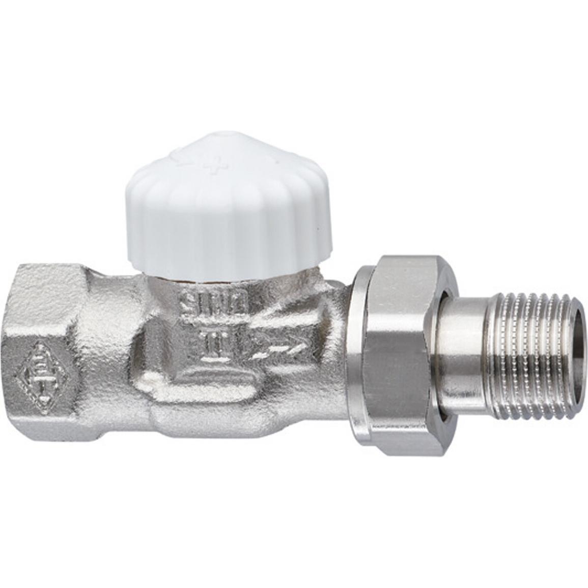 Magni TA Heimeier Thermostat-Unterteil V-exakt II RG vernickelt Durchgang 3/4 Zoll kvs 0,86, 3712-03.000, Zubehör Heizen