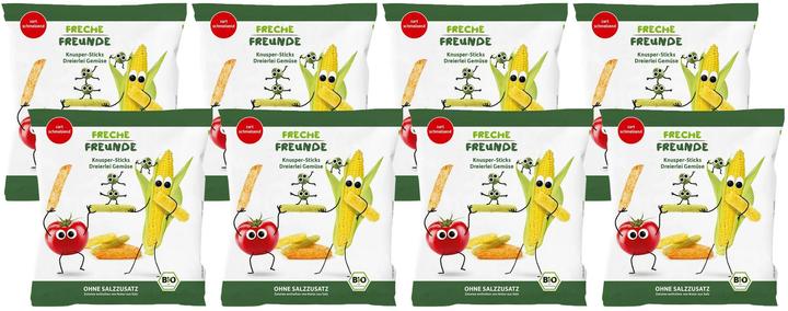 Image du produit Freche Freunde Bâtonnets croustillants aux trois légumes 8x 30 g (240 g)