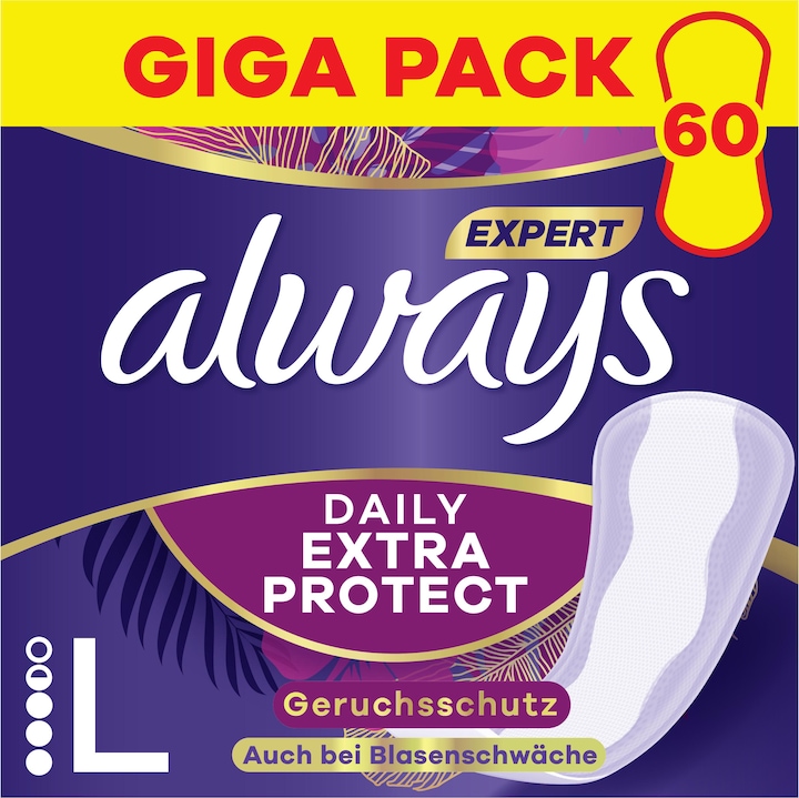 Actual product image Always Expert Daily Extra Protect (60 x, Panty liners)