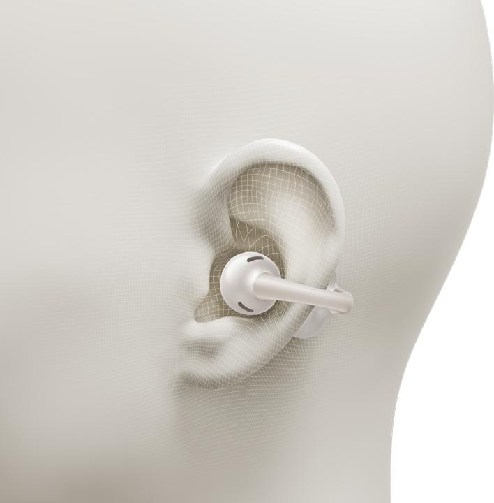 Produktbild Edifier Comfo Q Open-Ear Wireless Sports Headphones - pearl white (Kabellos)
