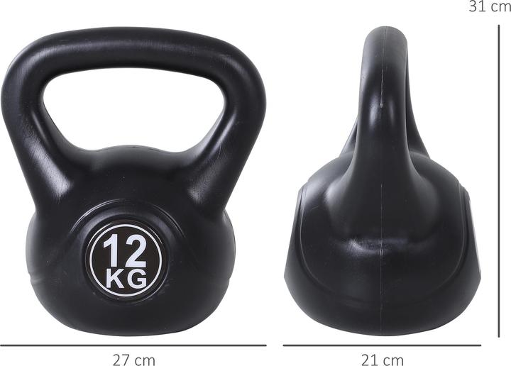 Produktbild Homcom Kettlebell Kunststoff, Sand Schwarz