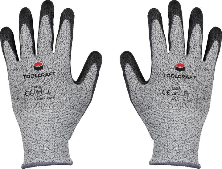 Actual product image Toolcraft Cut protection glove level D with PU coating size 7 (7)