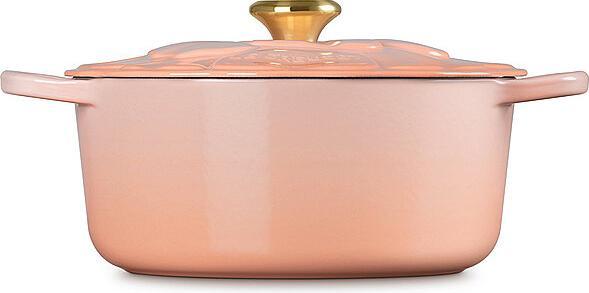 Produktbild Le Creuset Bräter SIGNATURE Blume 26cm/2l Peche (26 cm, Gusseisen)