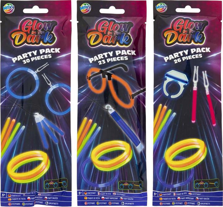 Actual product image Grafix Glow in The Dark Sticks Party Pack, 30 pieces.