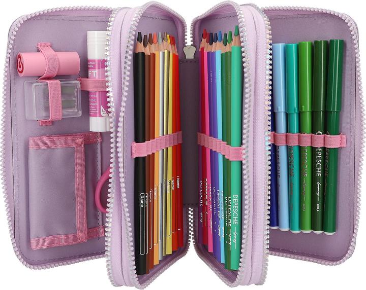 Produktbild Depesche Ylvi 3-Fach Federtasche mit appliziertem Flügel inkl. Stifte