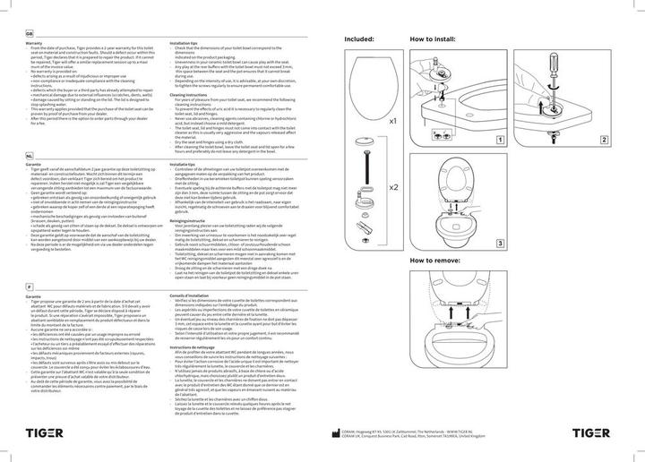 Produktbild Tiger Vermont Toilet seat with lid 100% recycled Thermoplastic White