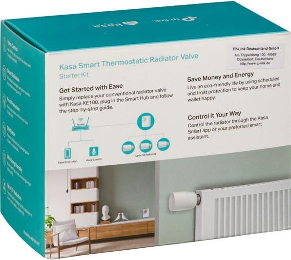 Productafbeelding TP-Link KE100 KIT - Kasa - Intelligente thermostatische radiatorkraan, startset