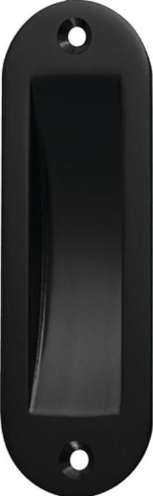 Actual product image Hermeta Sliding door shell aluminium black powder-coated oval 2 x Ø 5 mm length 120 mm width 40 mm
