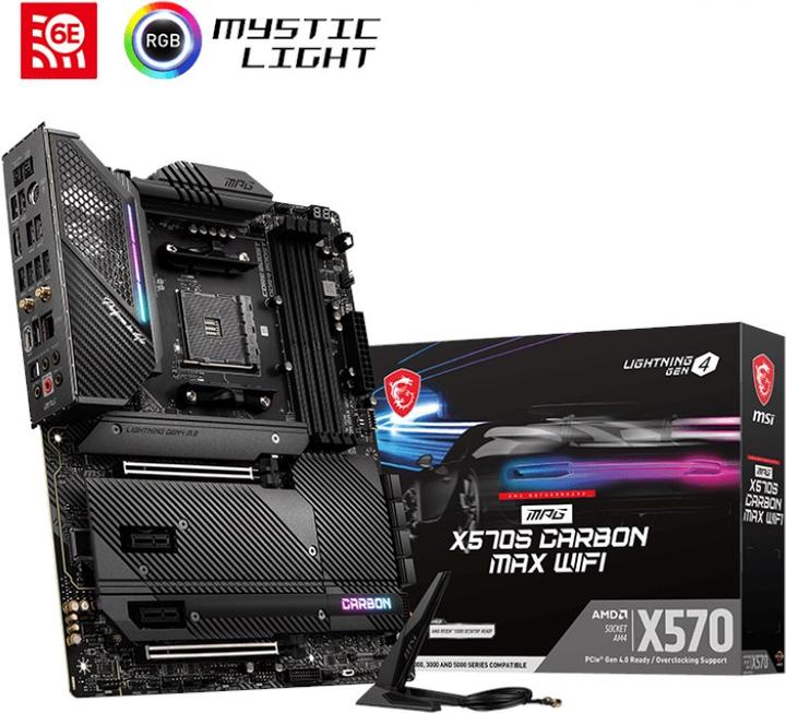 Actual product image MSI Mpg X570s Carbon Max Wifi (AM4, AMD X570, ATX)