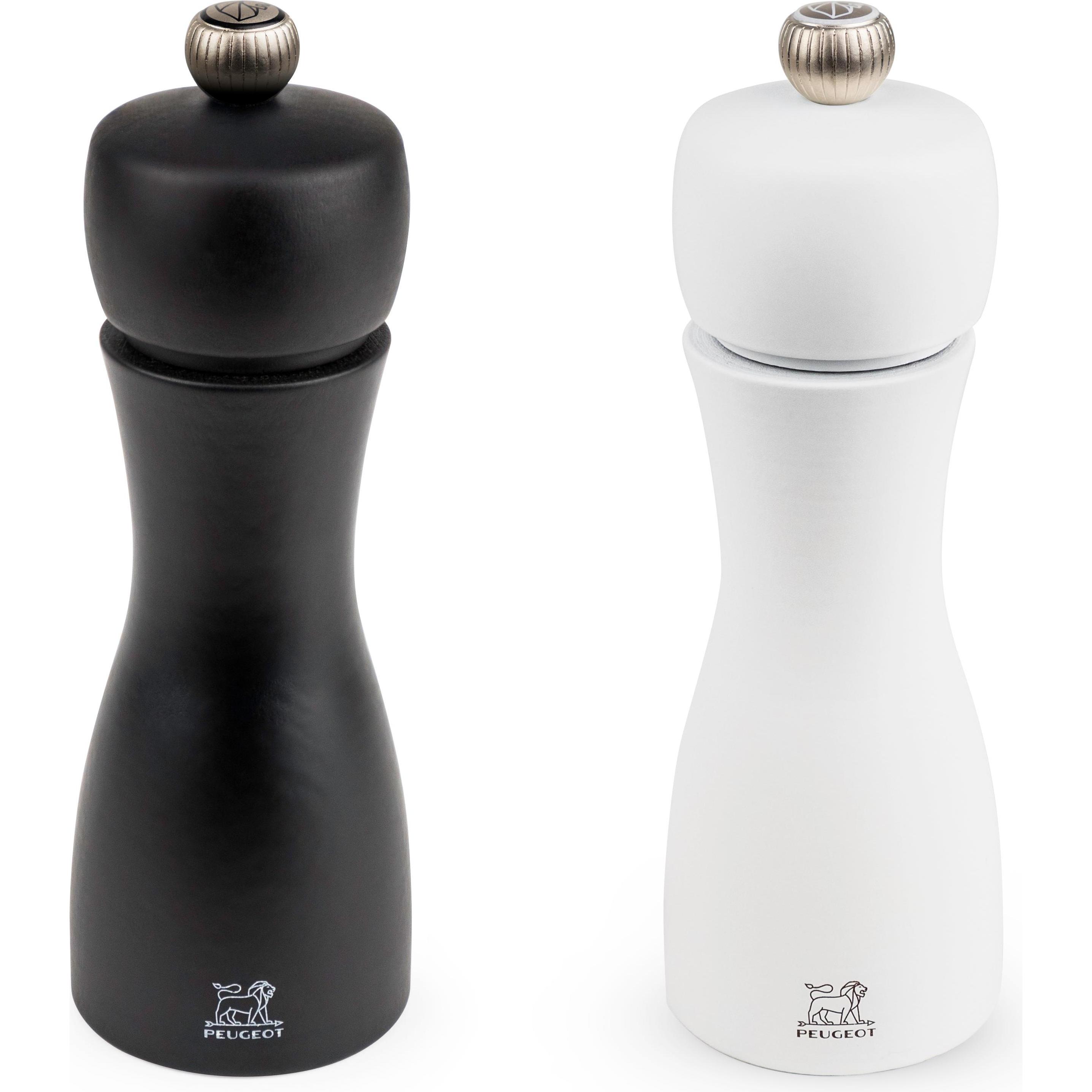 Peugeot Tahiti Duo, Pfeffermühle + Salzmühle, Schwarz, Weiss