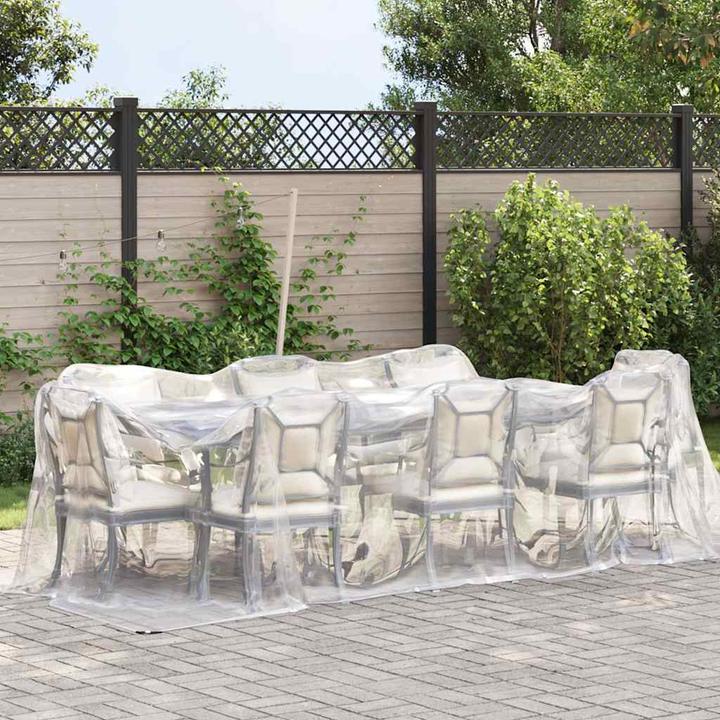 Image du produit vidaXL Transparente Plane mit Ösen 2x4 m Polyethylen durchsichtige Plane (200 x 400 cm)