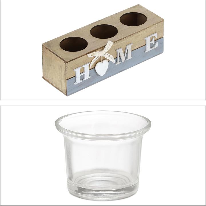 Actual product image Relaxdays Tealight holder (23 x 8 x 8 cm)