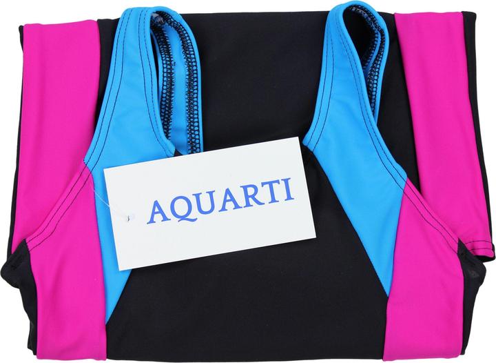 Produktbild Aquarti Mädchen Badeanzug mit Bein Ringerrücken – Sport Badeanzug mit Racerback, Chlorresistent (152)