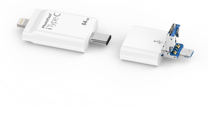 PhotoFast iType-C (64 GB, USB-C, Micro USB, Lightning, USB 3.1)