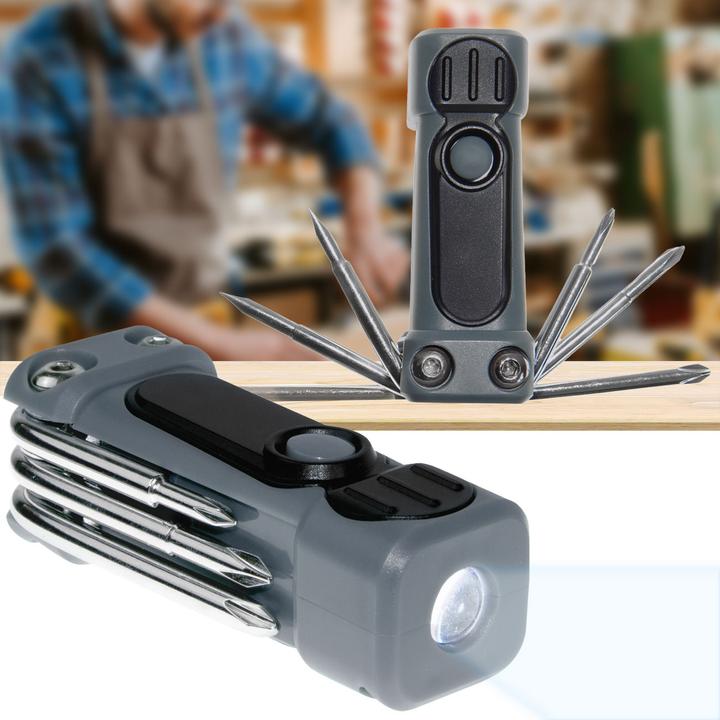 Produktbild Out of the blue Multitool Schraubendreher und Taschenlampe, Taschenwerkzeug (8 Funktionen)
