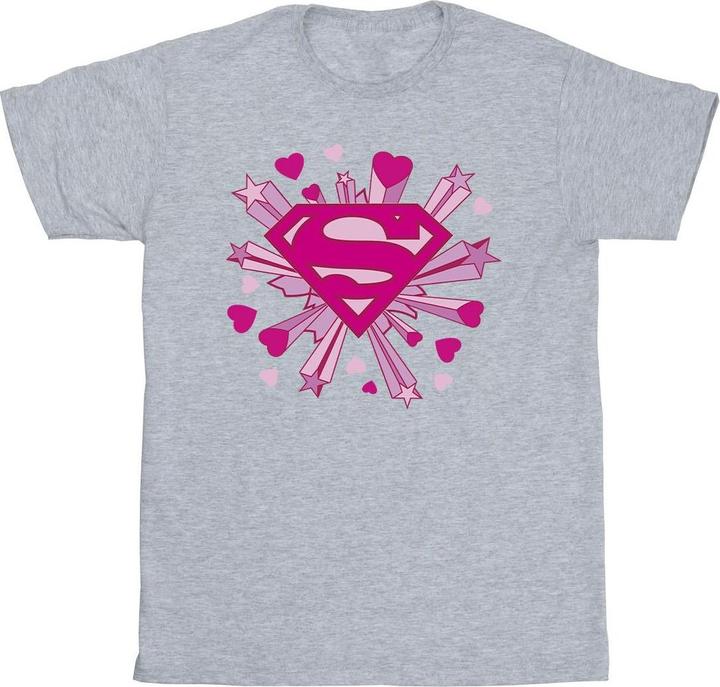 Produktbild Superman Pink Hearts And Stars Logo TShirt Mädchen (116)