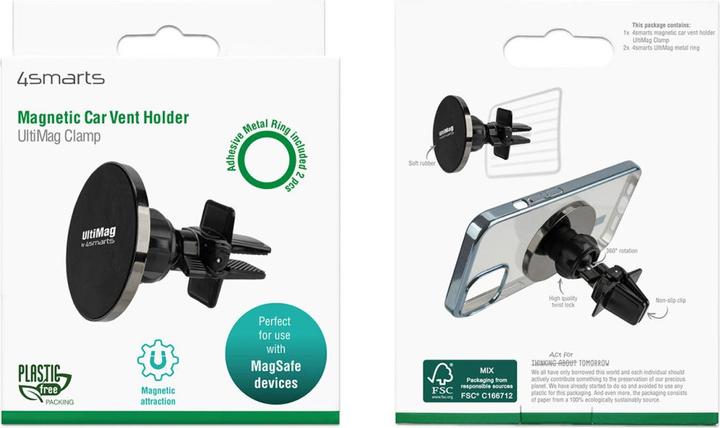 Produktbild 4smarts KFZ-Halterung UltiMAG CLAMPMAG