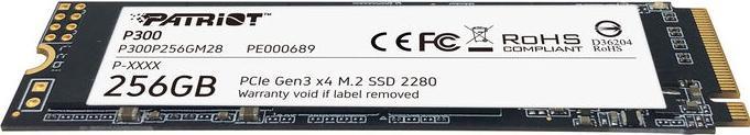 Actual product image Patriot P300 SSD 256GB (256 GB, M.2 2280)