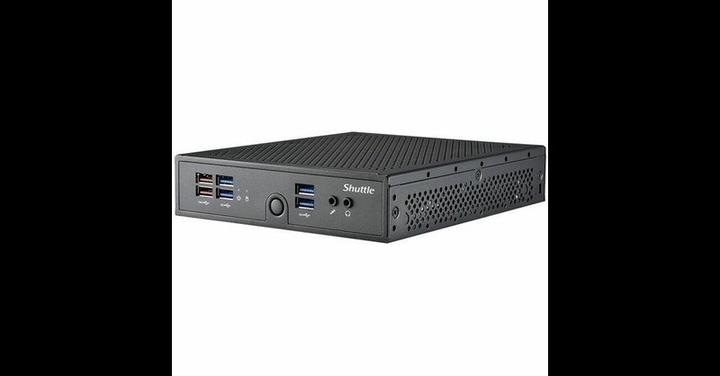 Produktbild Shuttle DS50U XPC Slim Barebone-PC, Intel Celeron 7305, DDR5, 2,5Gbit + 1Gbit, lüfterlos, 24/7, 90 W (Intel Celeron 7305)