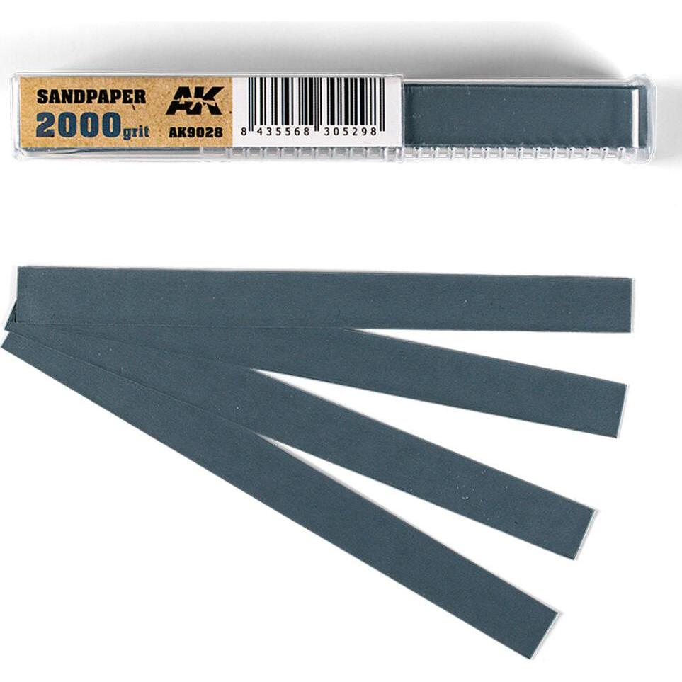 AK Interactive, Schleifmittel, Wet Sandpaper 2000 grit x 50 units (2000)