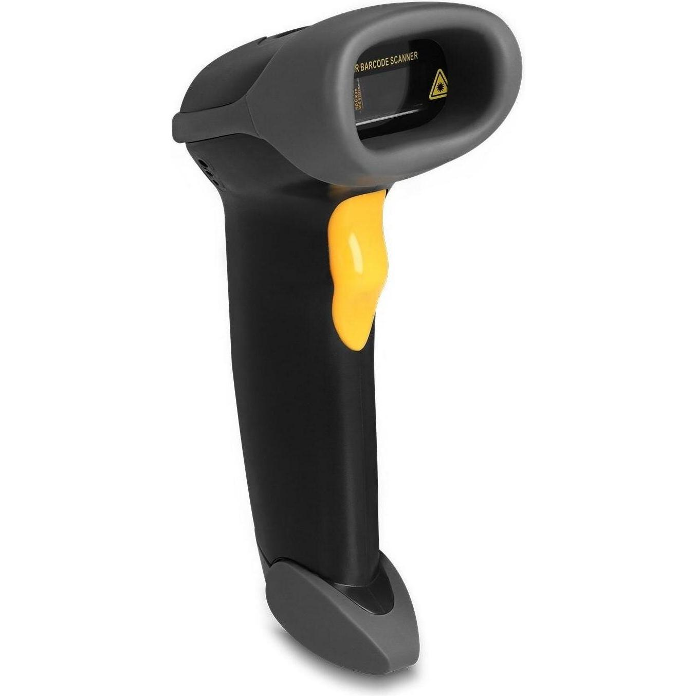 Delock USB Barcode Scanner 1D mit Anschlusskabel und Halterung (1D-Barcodes), Barcode-Scanner, Schwarz