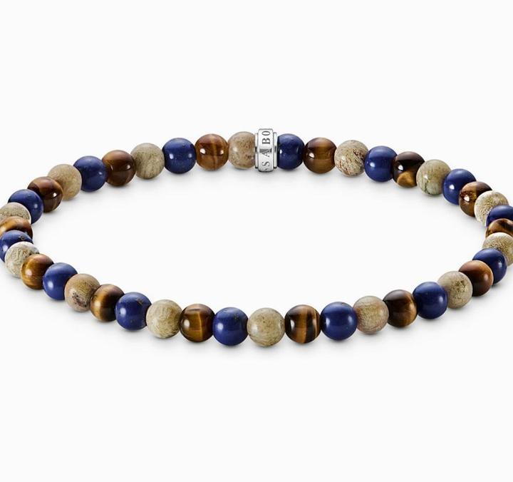 Produktbild Thomas Sabo Bead Armband in Braun und Blautönen (19 cm, Silber 925)