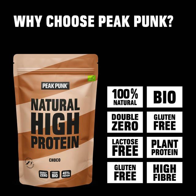 Immagine prodotto Peak Punk Frullato biologico ad alto contenuto di proteine (250 g, 1 x, Cioccolato)