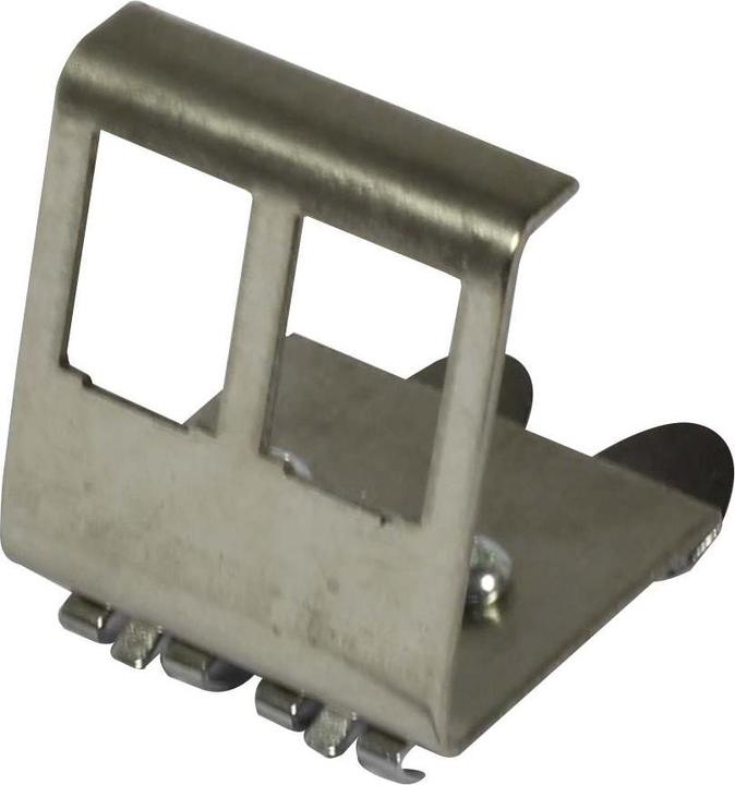 Actual product image Synergy 21 Keystone DIN Rail module support for 2xTP module top-hat rail adapter (Keystone module holder)