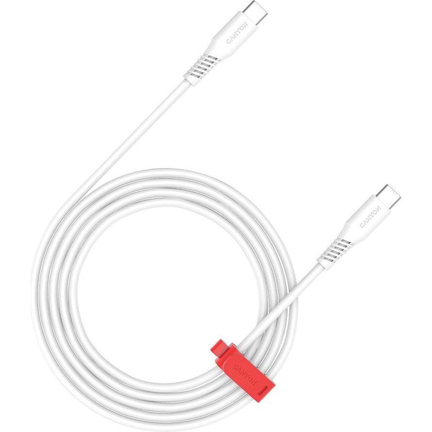Canyon Cable cable CC60SC C-C 60W 1.2m White (1.20 m, USB 2.0), Cavo USB