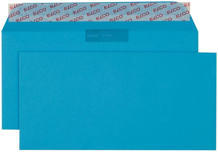 Elco Enveloppen Kleur DIN lang zonder venster intensief blauw zelfklevend 250 st. (229 x 114 mm, 250 x)