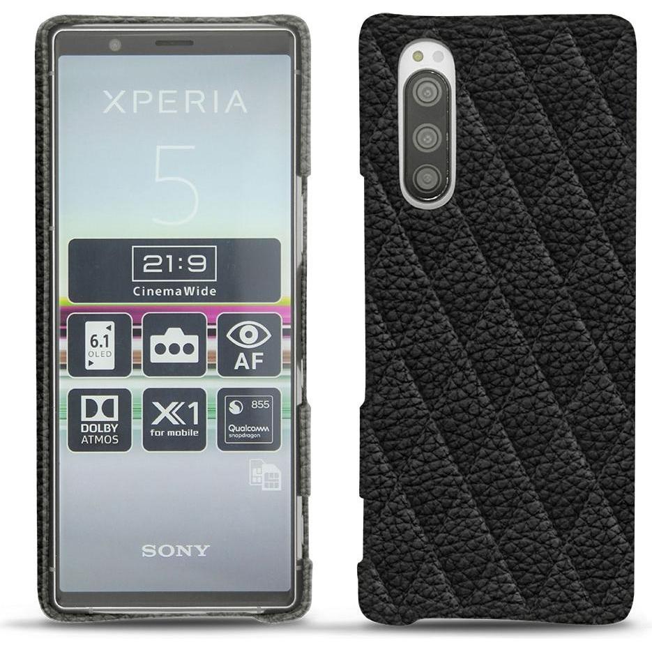 Thumbnail - Noreve Lederschutzhülle (Sony Xperia 5), Smartphone Hülle, Schwarz