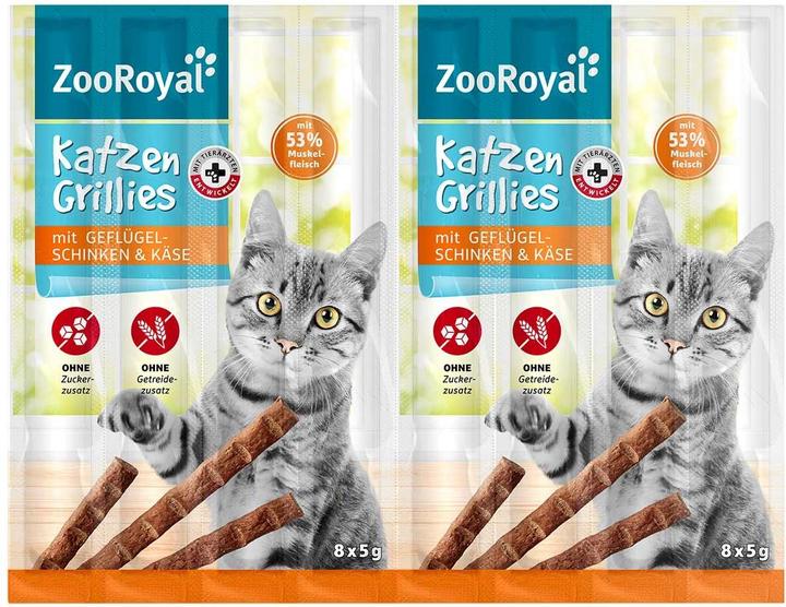 Actual product image Zooroyal Cat grillies poultry ham & cheese (30 pcs., 1200 g)