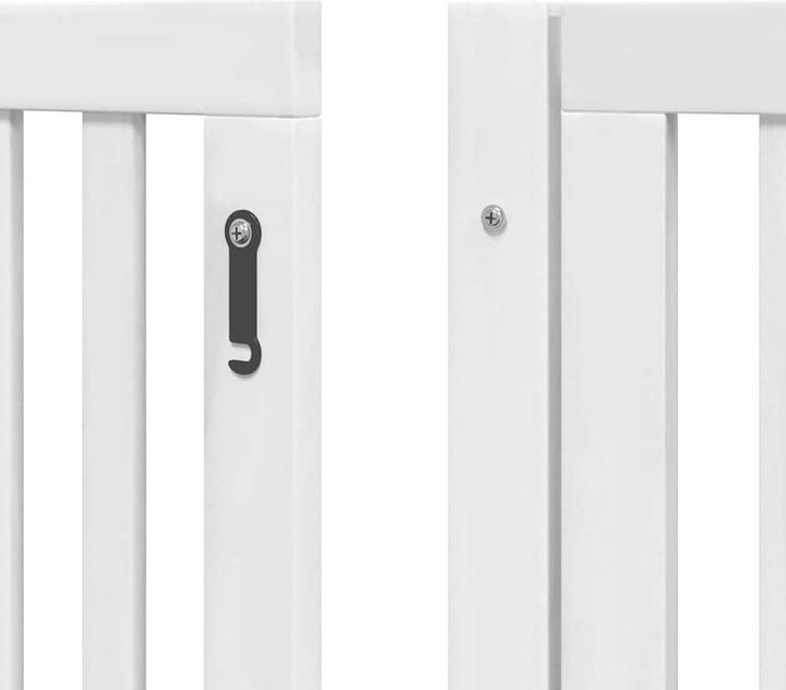 Produktbild vidaXL Hundetor mit Tür Faltbar Absperrgitter Hunde Schutzgitter 10-tlg. Holz (6 cm)