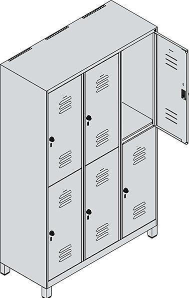 Actual product image C+P Double-decker locker Classic PLUS (120 cm, 195 cm)