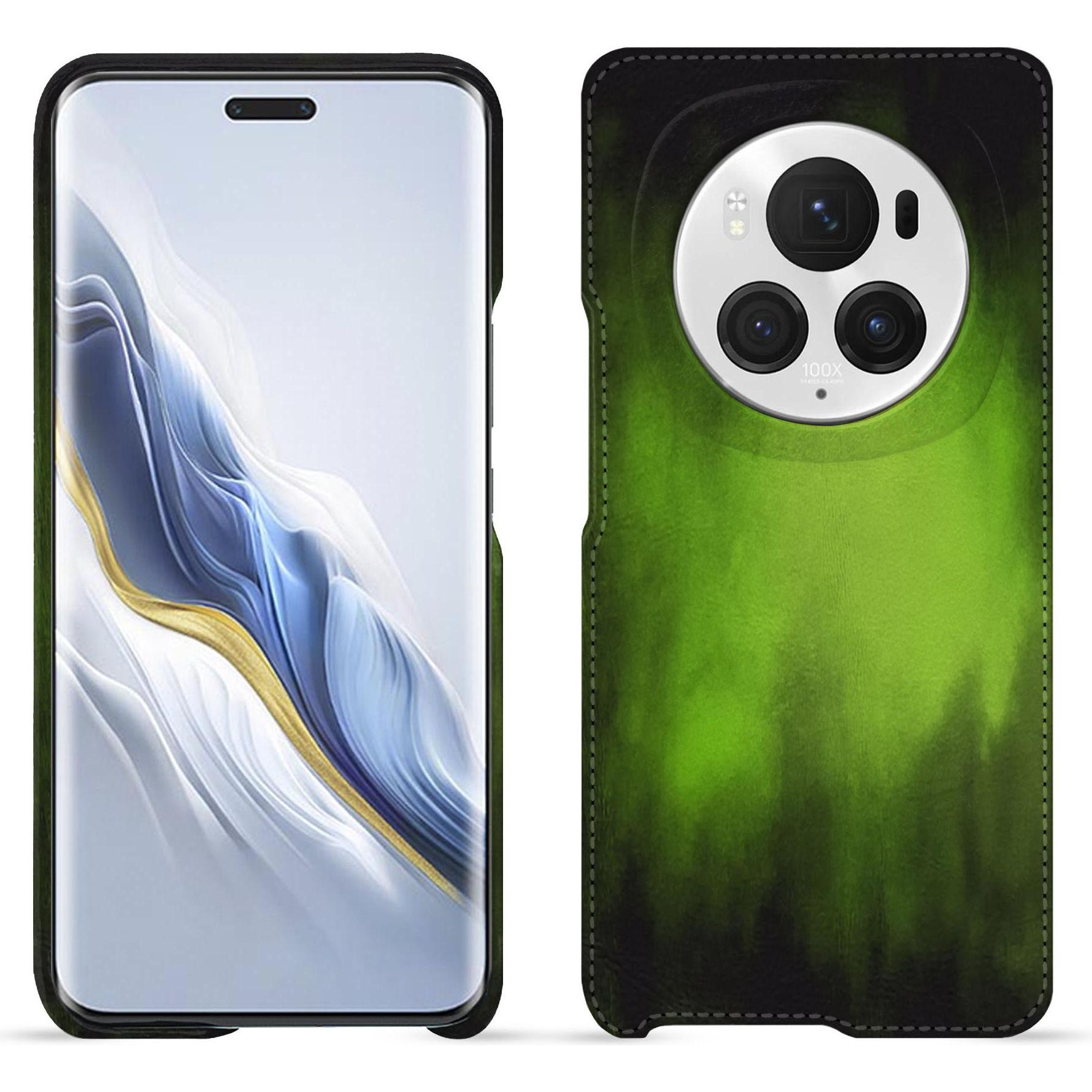 Noreve Lederschutzhülle (Honor Magic6 Pro), Smartphone Hülle, Grün