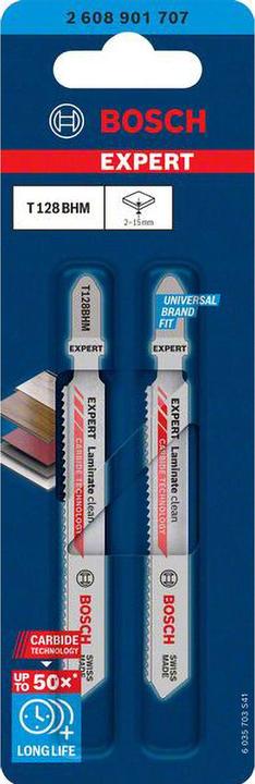 Produktbild Bosch Professional Zubehör EXPERT 'Laminate Clean' T 128 BHM Stichsägeblatt, 2 Stück