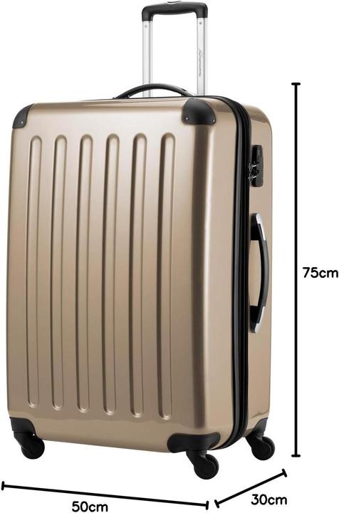 Image du produit Hauptstadtkoffer Valise cabine rigide champagne, extensible, avec roues multidirectionnelles et verrou à combinaison (119 l)