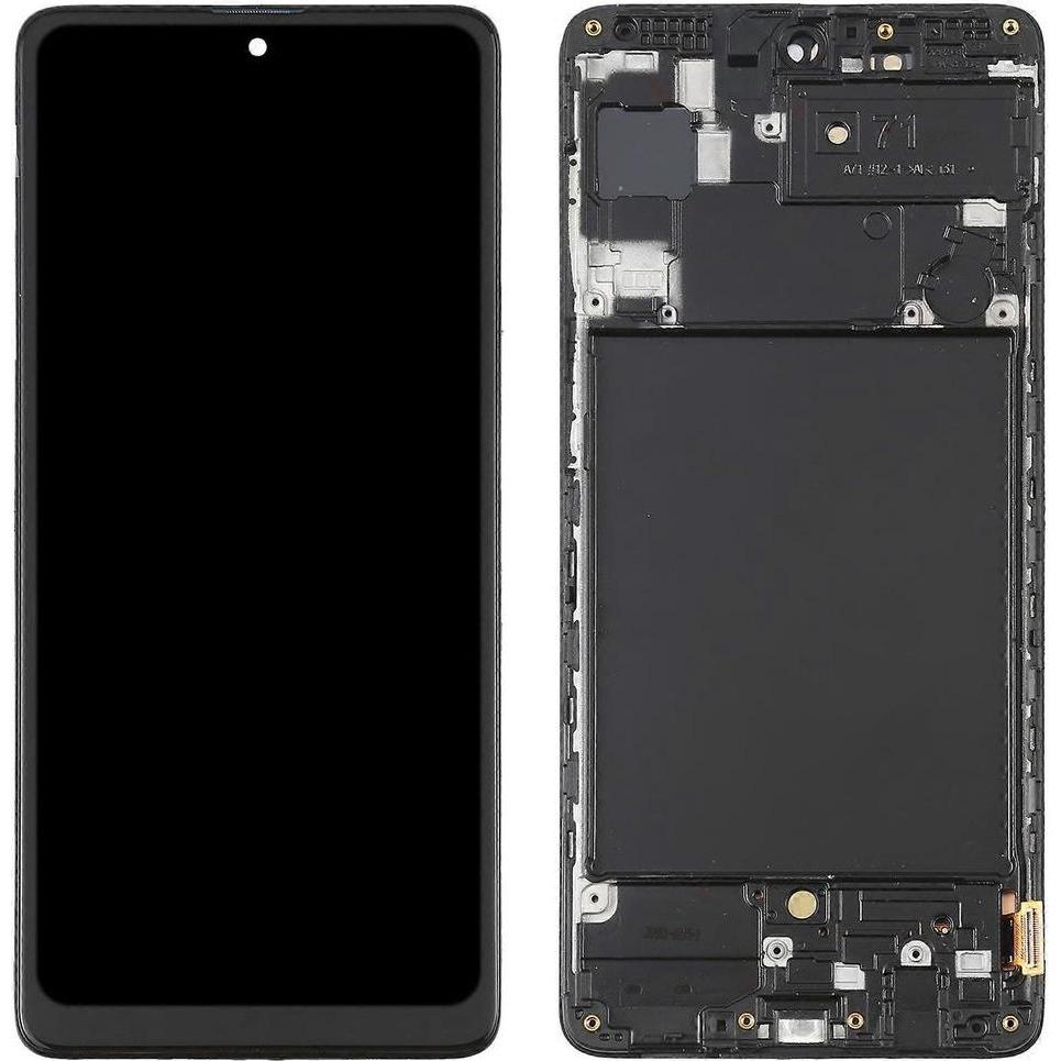 Samsung Galaxy A71 OLED Display Original - Black (Display), Mobilgerät Ersatzteile, Schwarz