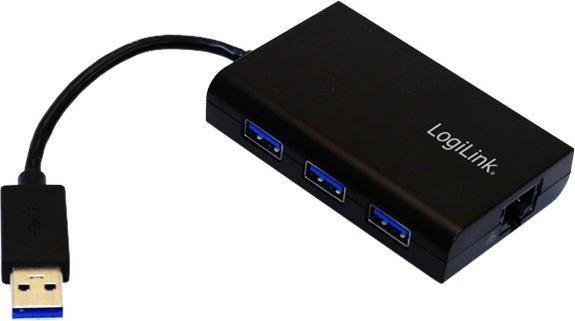 Immagine prodotto LogiLink Hub USB 3.0 a 3 porte con Gigabit Ethernet UA0173A (USB-A, 3 porte)