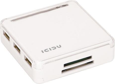 Produktbild Icidu USB 2.0 HUB & Reader White (USB 2.0)