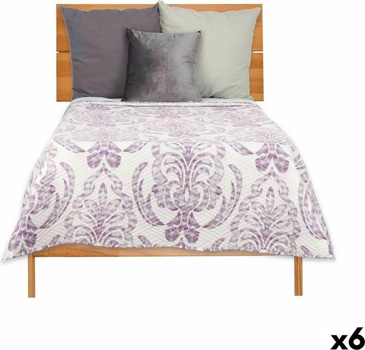 Image du produit Gift Wendbare Tagesdecke 240 x 260 cm Weiss Lila (6 Stück) (240 x 260 cm)