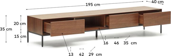 Image du produit Kave Home Vedrana (195 x 35 x 40 cm)