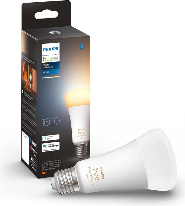 Immagine prodotto Philips Hue Tonalità ambiente bianco (E27, 15 W, 1600 lm, 1 x, F)