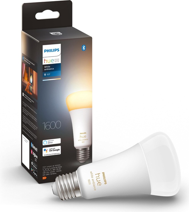 Actual product image Philips Hue White Ambiance (E27, 15 W, 1600 lm, 1 x, F)